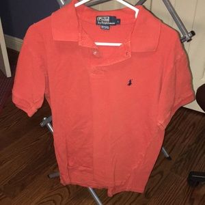 Men’s Large Polo Orange w/ Blue Logo
